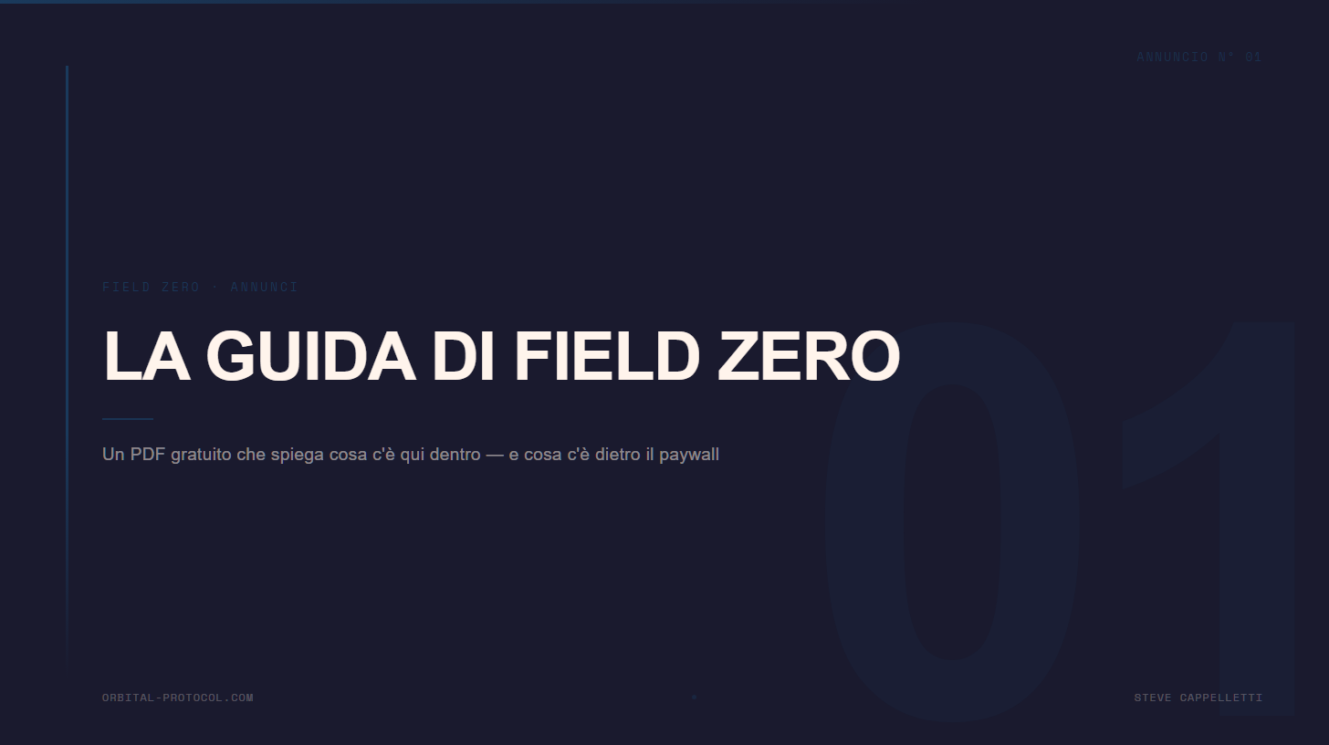 LA GUIDA DI FIELD ZERO